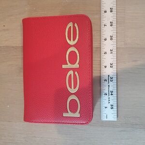 Bebe red clutch/crossbody bag